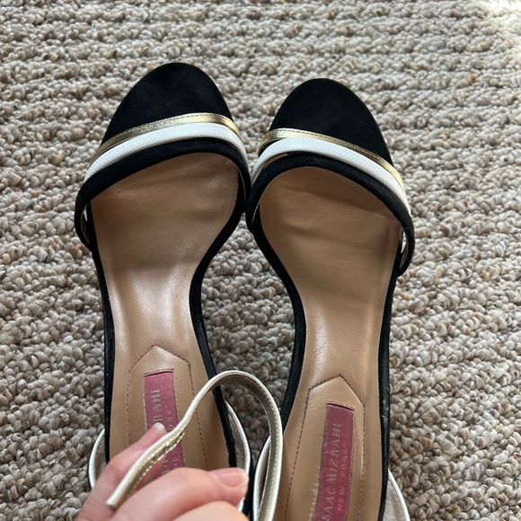 Isaac Mizrahi suede and leather heels - Picture 4 of 12